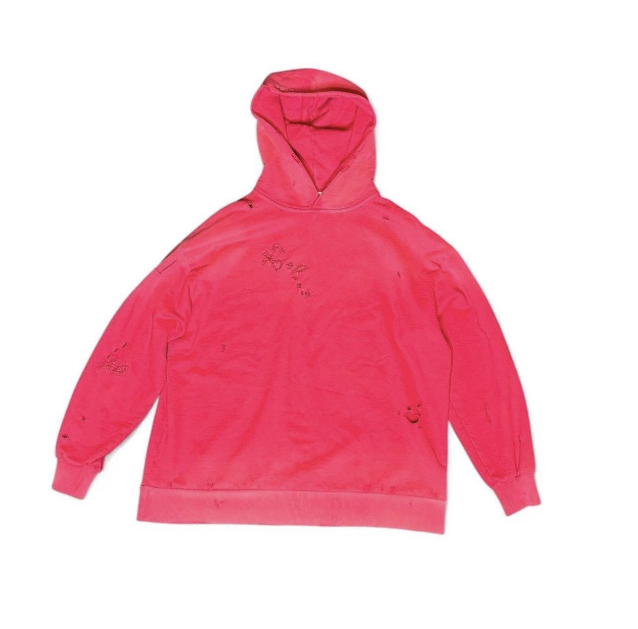 Acne Studios Red Acne studios distressed hoodie Size US M / EU 48-50 / 2 - 3 Thumbnail