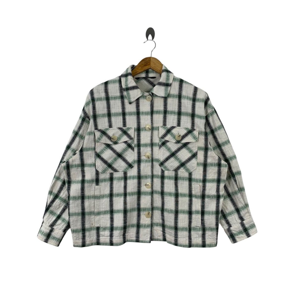 Zara ZARA Casualwear Designer Checkered Tartan Double Pocket Shir Size US S / EU 44-46 / 1 - 1 Thumbnail