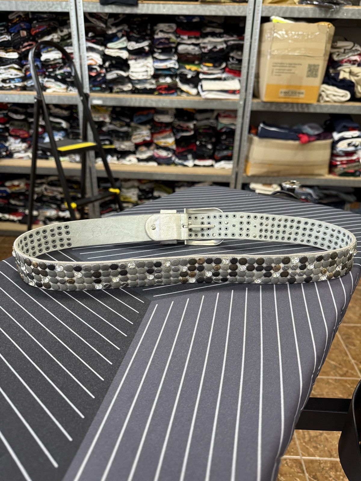 4GSELLER 🇺🇸 Vintage 90s Belt With Rhinestones Metal Punk Rock Emo Goth Size ONE SIZE - 3 Thumbnail