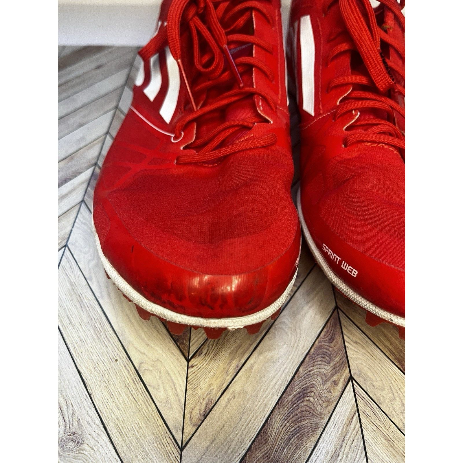 Adidas Adidas Adizero Avanti 2 Track Spikes Running V20244 Red 11.5 Size US 11.5 / EU 44-45 - 8 Thumbnail