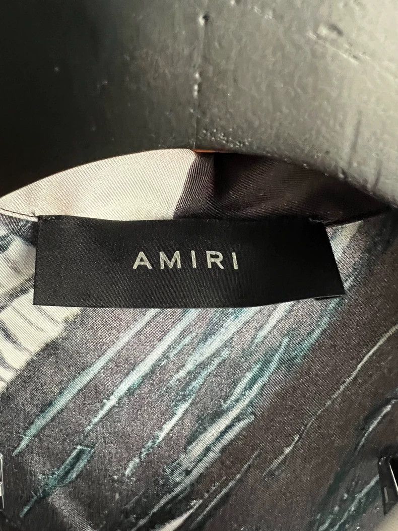 Amiri weslang Co-branded Black and White Silk Shirt