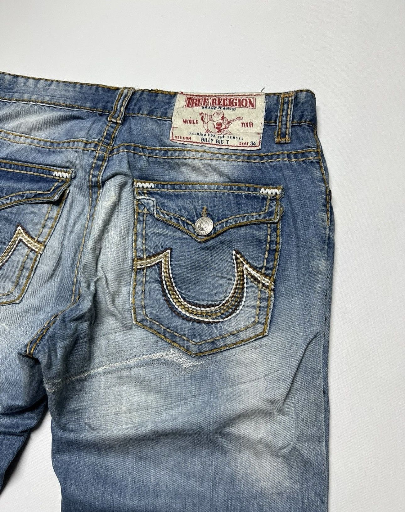 True Religion × Vintage Vintage Custom True Religion USA Denim Jeans Size US 36 / EU 52 - 5 Thumbnail