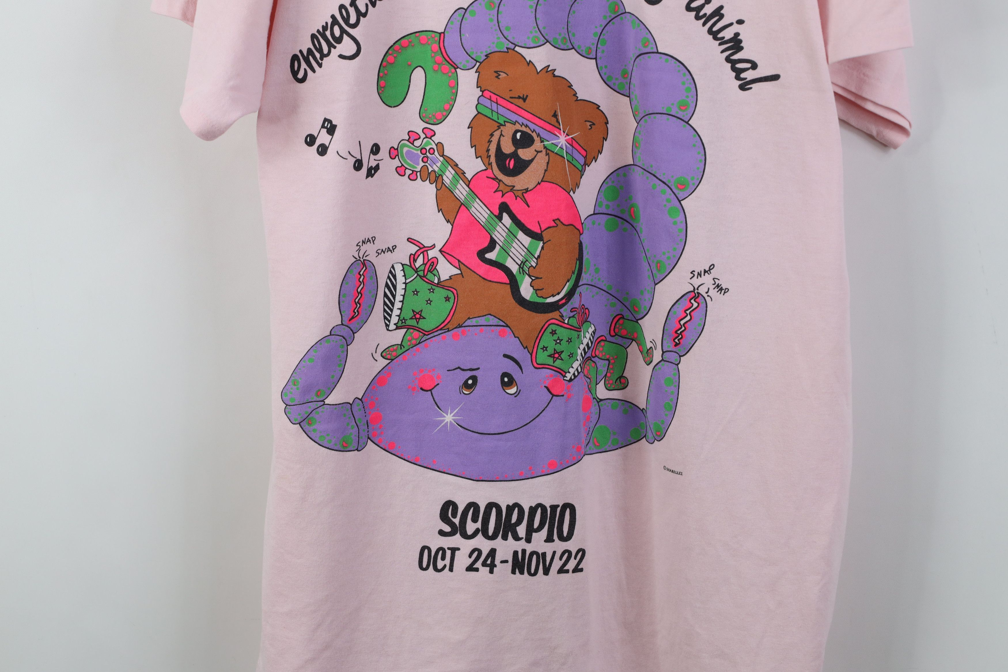 Vintage Vintage 90s Streetwear Astrology Sign Night Sleep T-Shirt Size ONE SIZE - 3 Thumbnail
