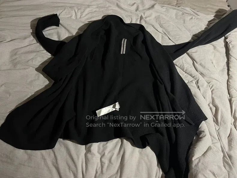 Rick Owens RICK OWENS Autumn black cashmere and wool blended cardigan Size US L / EU 52-54 / 3 - 5 Thumbnail