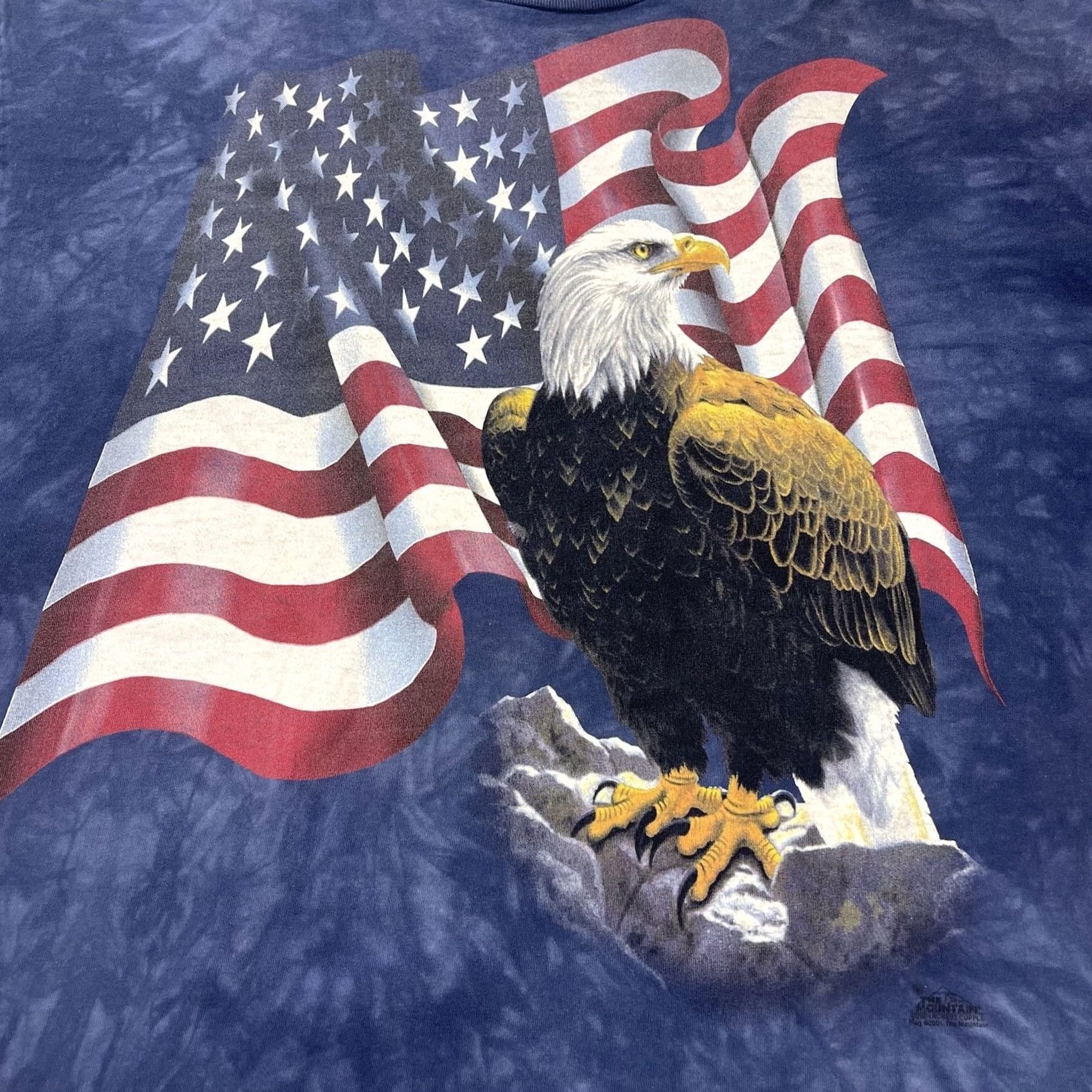 The Mountain VINTAGE The Mountain 3XL T-Shirt Tie Dye Eagle Flag AOP 2001 Robert Copple Y2K Mens Shirt Blue 3XL Eagle Flag Vintage Autograph? Size US XXL / EU 58 / 5 - 2 Thumbnail