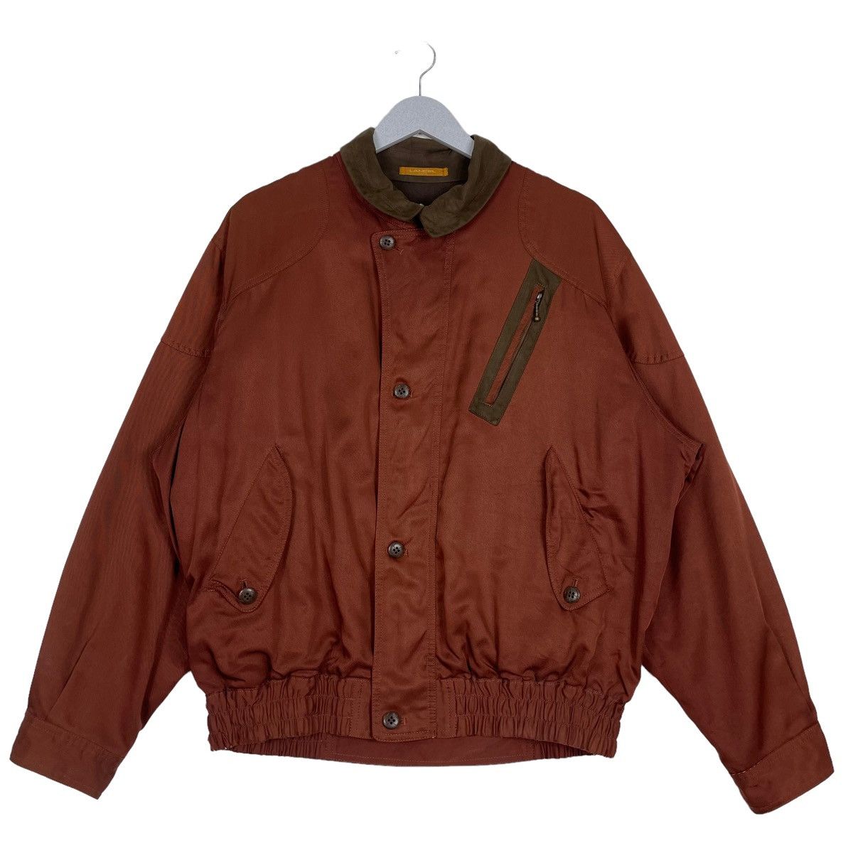 Designer × Lancel 💥80s LANCEL CITY BOMBER ORANGE BRICK Size US M / EU 48-50 / 2 - 2 Thumbnail