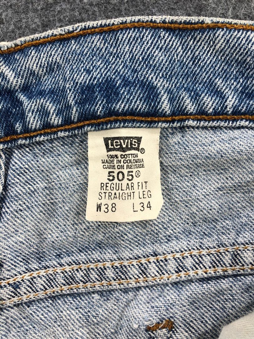 Levi's Vintage Light Wash Levis 505 Orange Tab Jeans-JM663 Size US 39 - 9 Thumbnail