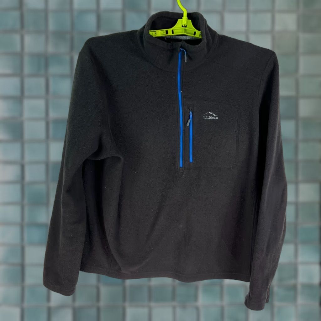 Vintage L.L. Bean 1/4 Zip Fleece Pullover Sweatshirt Mens Size L Black Slightly Fitted Size US L / EU 52-54 / 3 - 1 Thumbnail