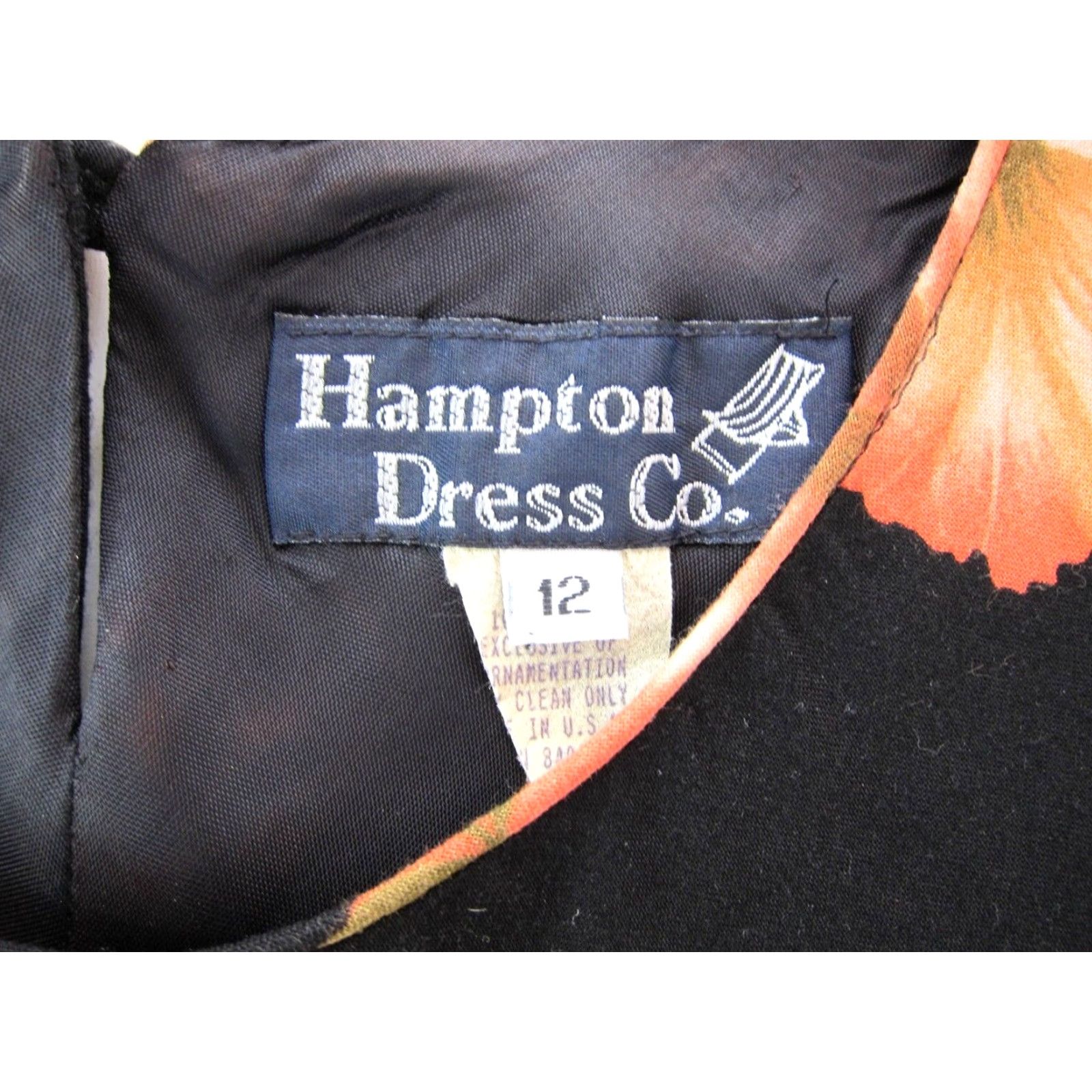 Pinko VINTAGE Hampton Dress Co. Rayon Black Pink Short Sleeve Tunic Smock Sun Dress 12 Size 34" / US 12 / IT 48 - 3 Thumbnail