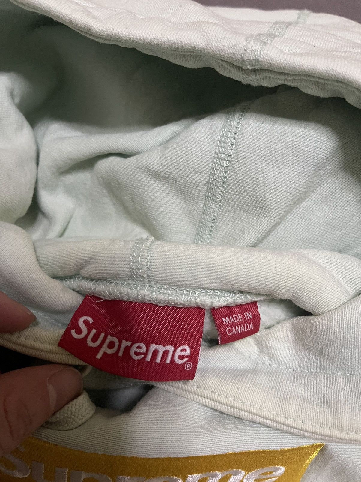 Supreme Supreme fw17 ice blue gold on blue box logo hood hoodie Size US M / EU 48-50 / 2 - 5 Thumbnail