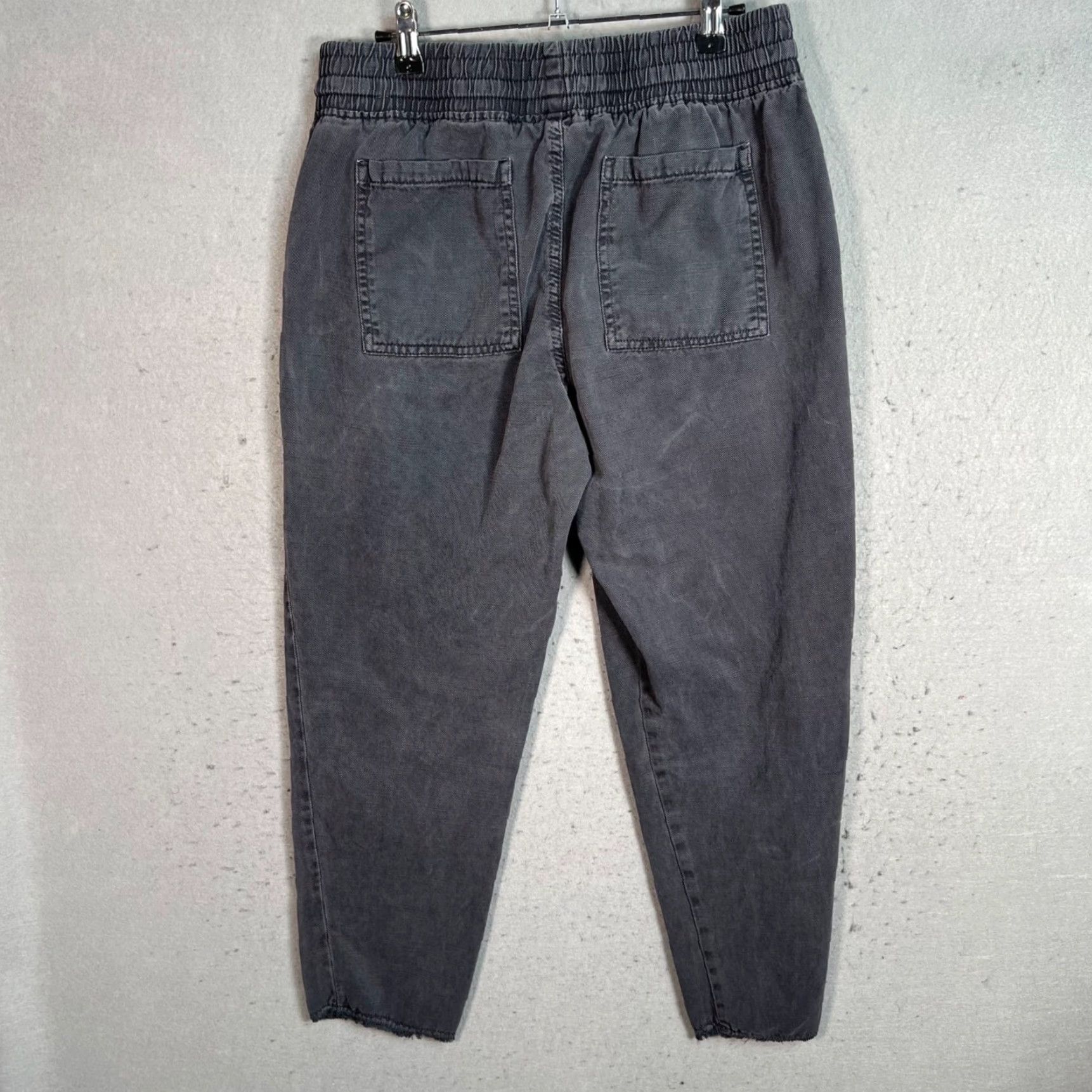 Zara Zara Womens Size Small Grey Jogger Pants Tapered Leg Raw Hem Size 28" / US 6 / IT 42 - 2 Thumbnail