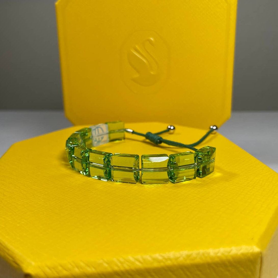 Swarovski Swarovski Crystal Letra Peace Symbol Bracelet, Peace, Green Size ONE SIZE - 3 Thumbnail