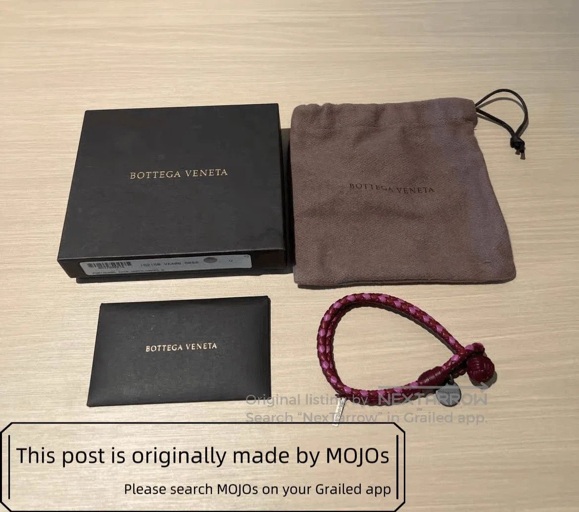 Bottega Veneta Sz M Bottega Veneta Purple Leather Woven Bracelet. Size ONE SIZE - 1 Thumbnail