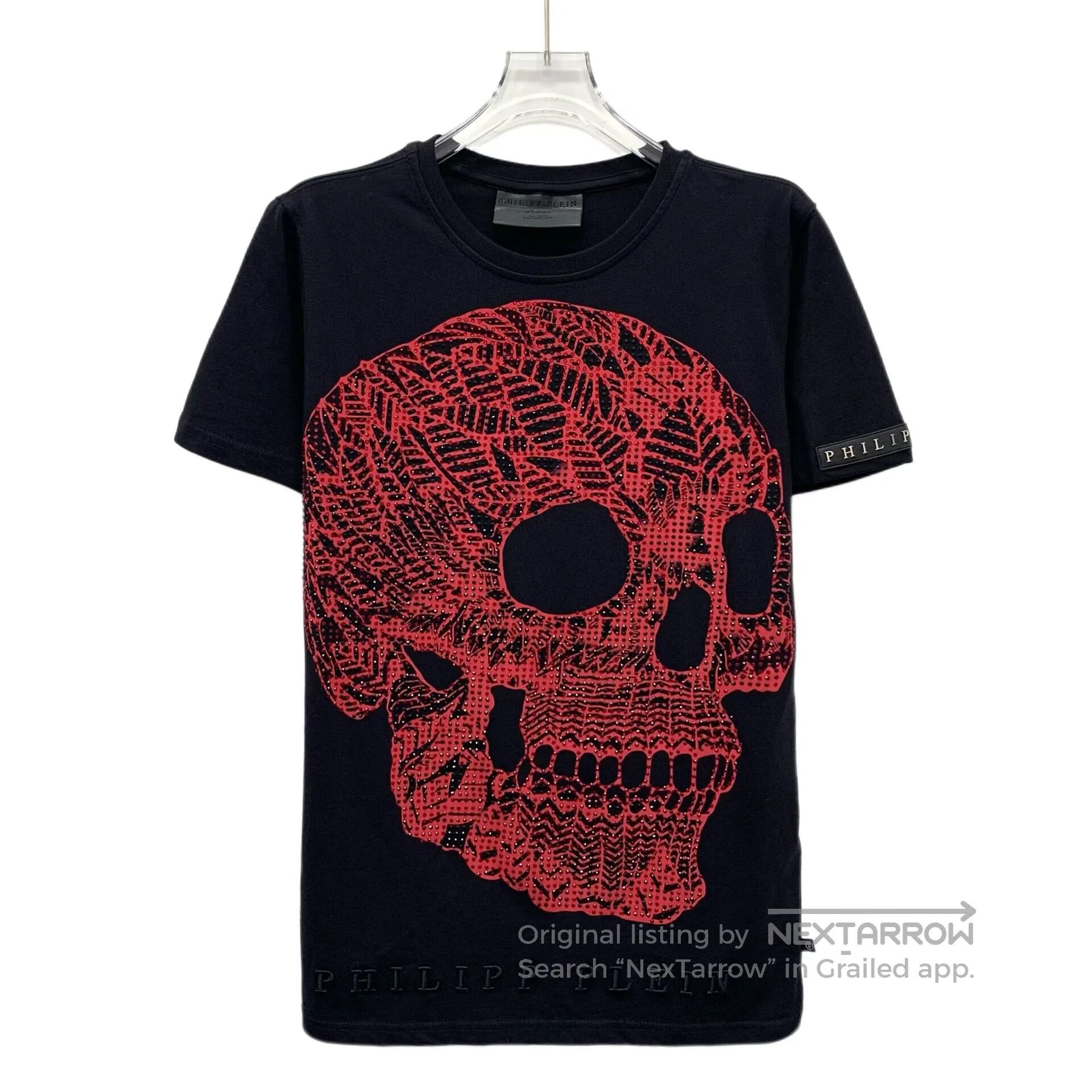 Philipp Plein Philipp Plein Black skull head stud print cotton crew neck Size US M / EU 48-50 / 2 - 1 Thumbnail