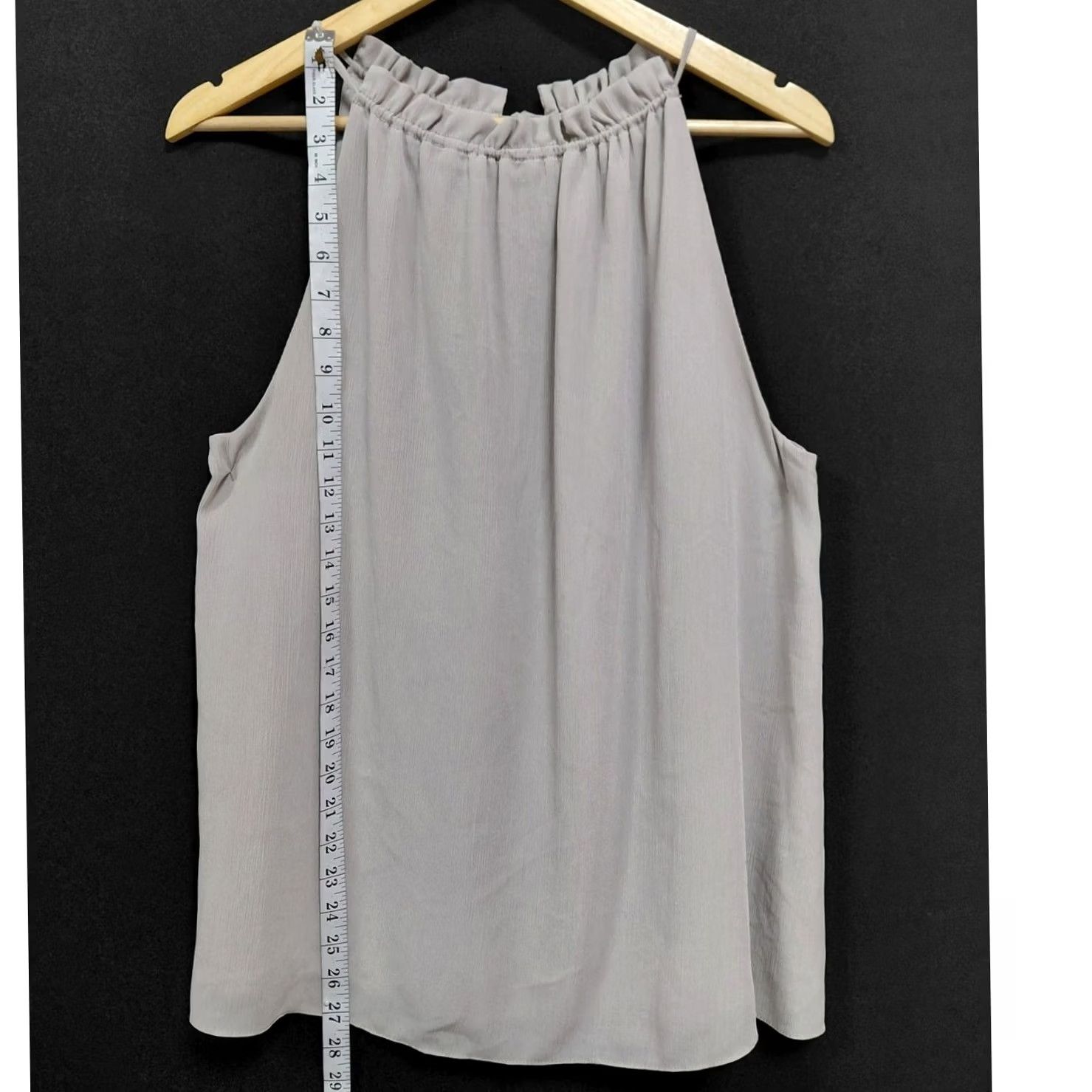 H&M H&M Gray Sleeveless Top Solid Polyester Women L Blouse Casual Spring Summer Regular Size L / US 10 / IT 46 - 6 Thumbnail