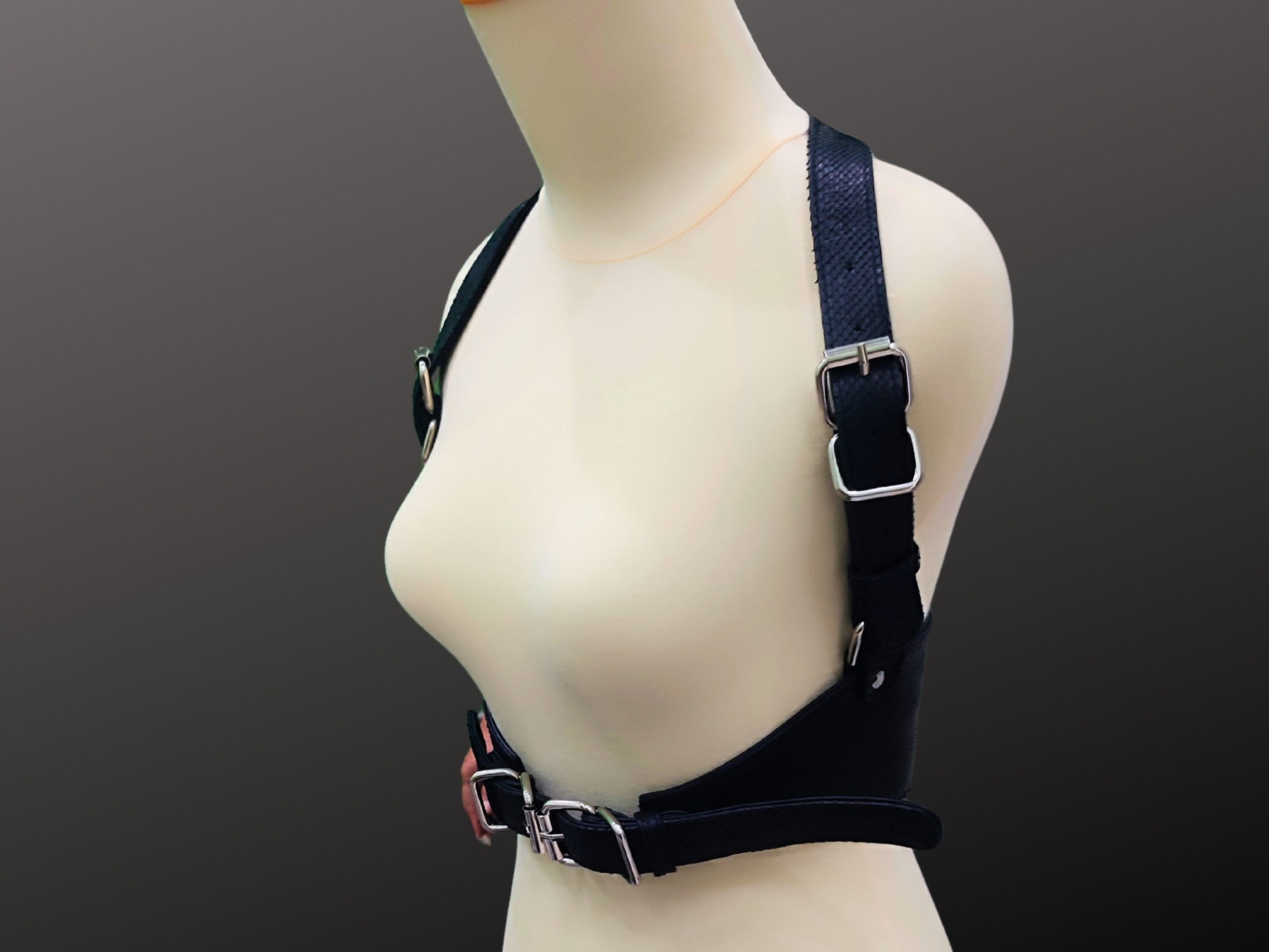 Handmade Y Strap Snakeskin Leather Waist Harness Size ONE SIZE - 7 Thumbnail