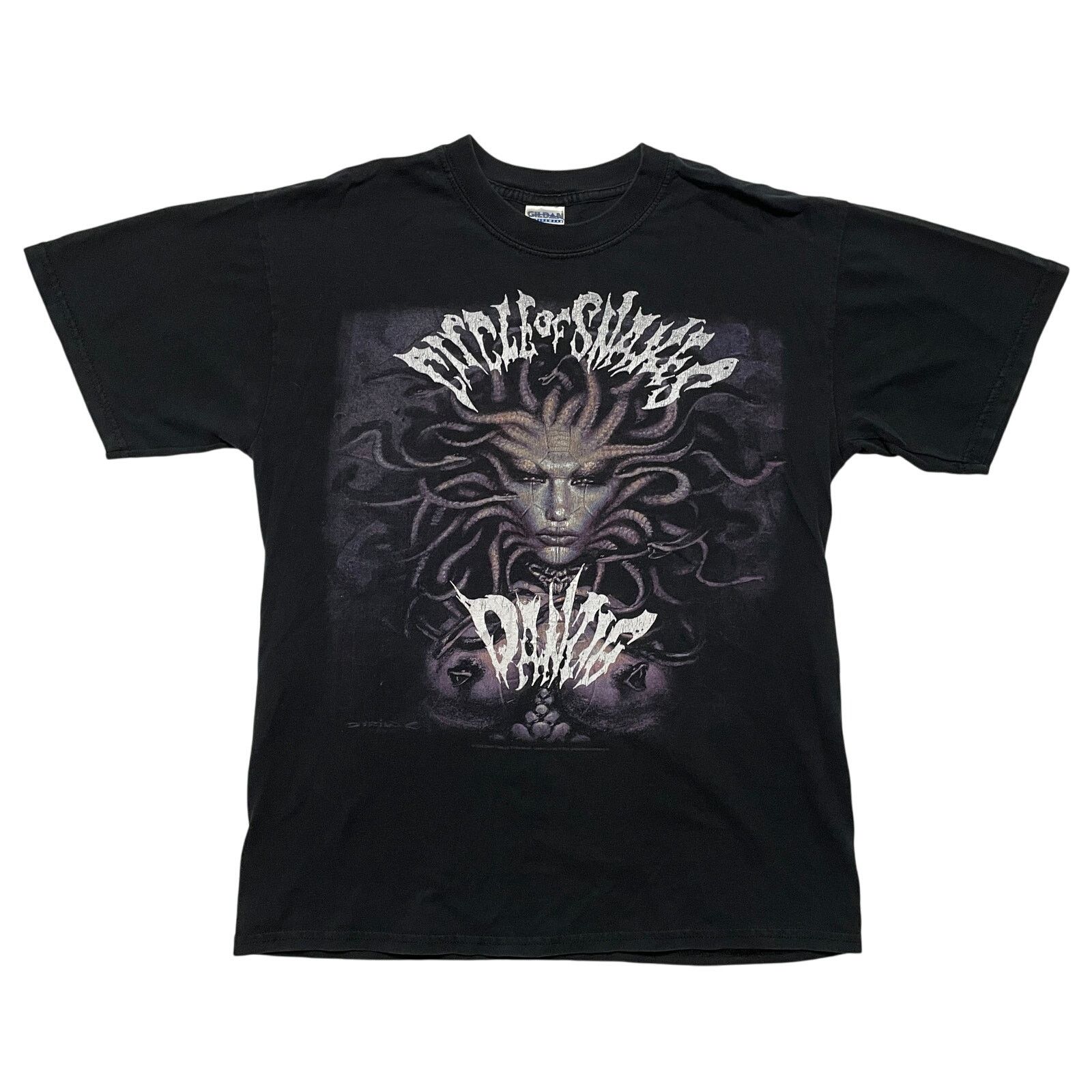 Gildan VTG Y2K 2004 Danzig Circle of Snakes Black Graphic T-Shirt M Size US M / EU 48-50 / 2 - 1 Thumbnail