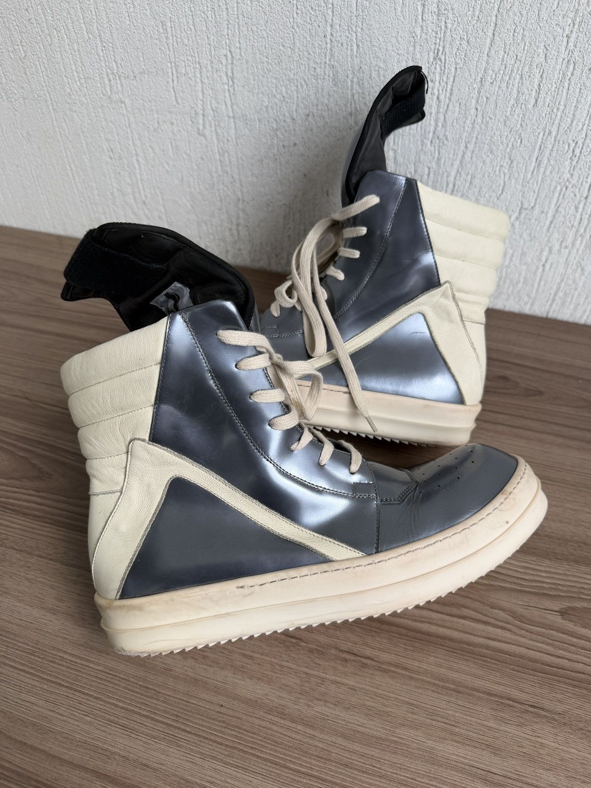 Rick Owens E15 metallic silver Geobasket Size US 10 / EU 43 - 18 Thumbnail