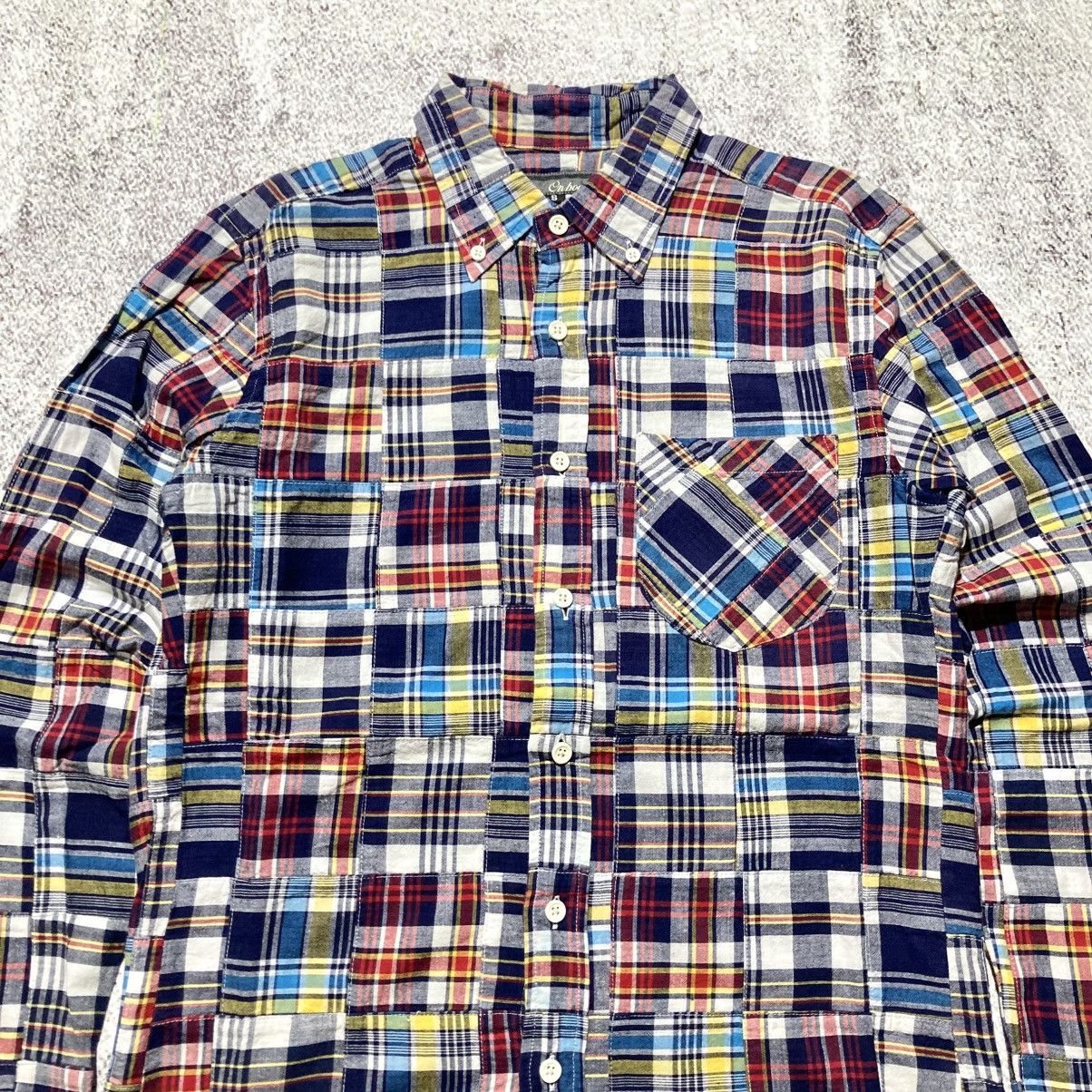 Japanese Brand 2000s Onboard Patchwork Madrass Shirt Japanese Kapital Style Size US S / EU 44-46 / 1 - 2 Thumbnail