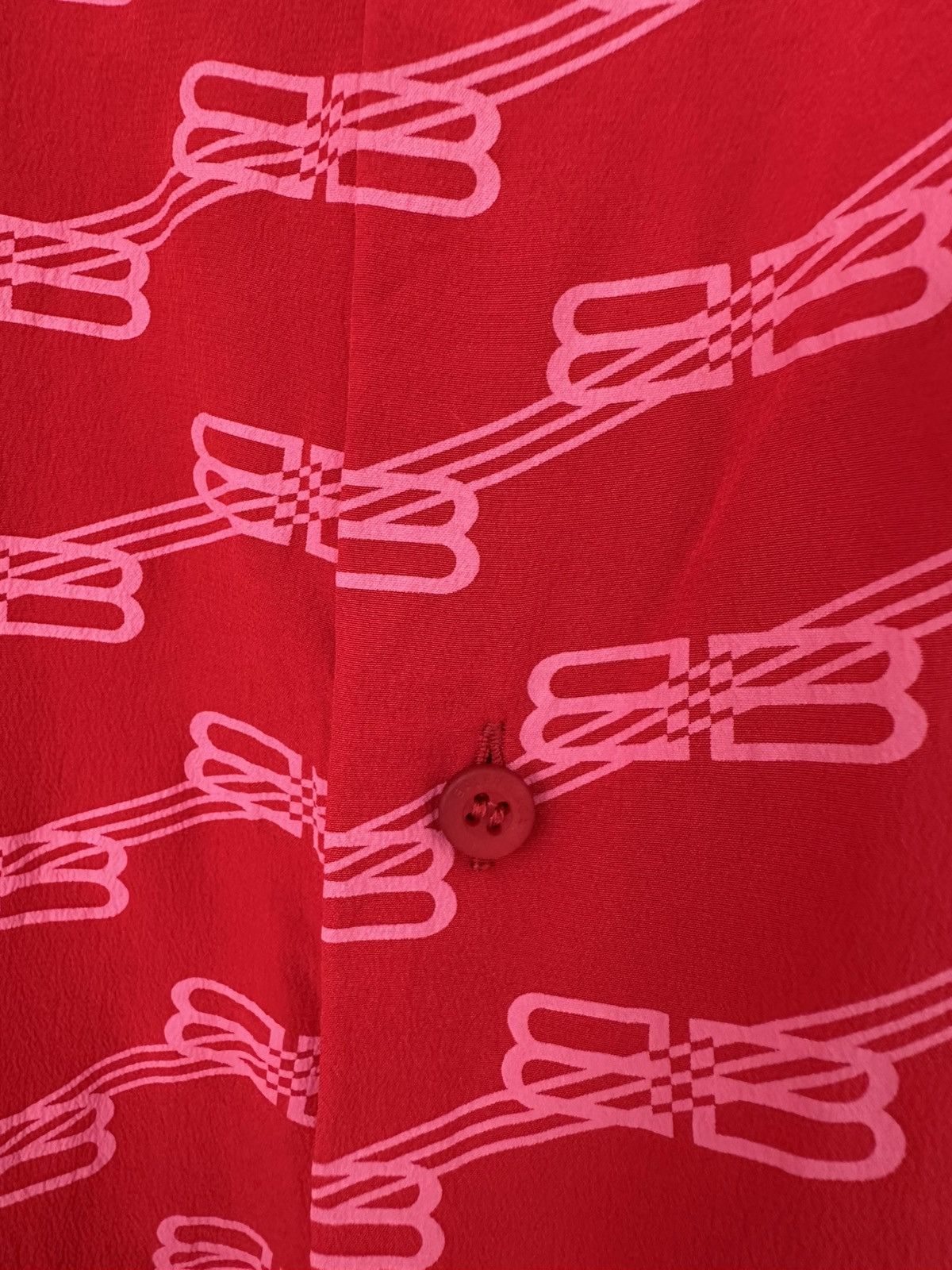 Balenciaga BALENCIAGA BB Monogram Minimal Shirt in Silk Crepe Size XS / US 0-2 / IT 36-38 - 4 Thumbnail