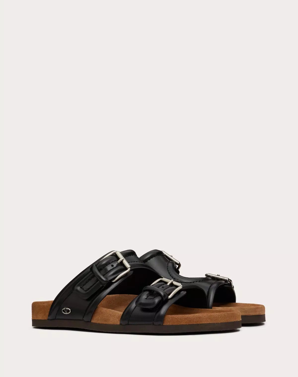 Valentino oc11z0625 Fussfrend Calfskin Slide Sandal in Black/Brown Size US 11 / EU 44 - 2 Thumbnail