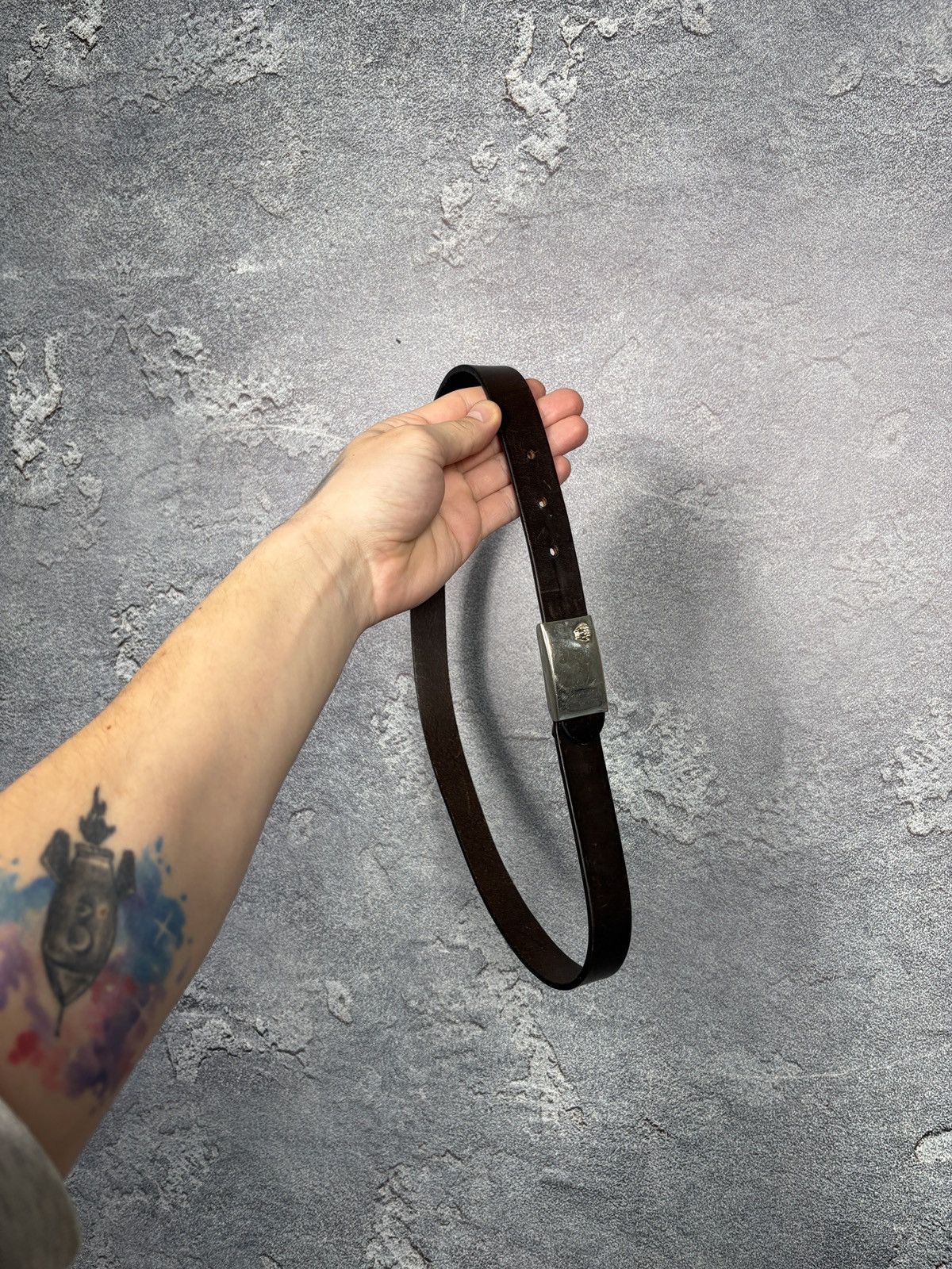 Versace Vintage Versace Medusa Logo Leather Belt Size ONE SIZE - 1 Thumbnail