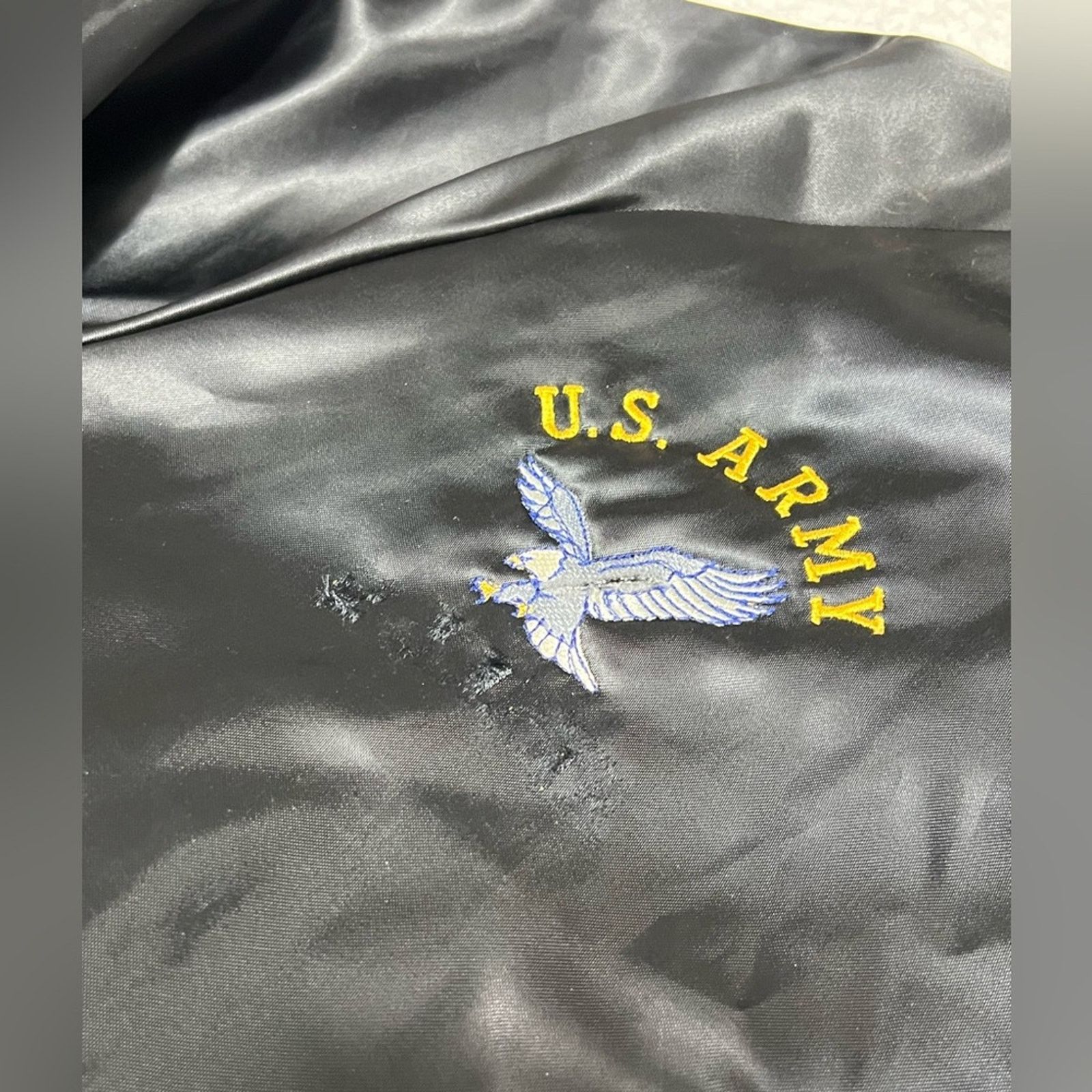 Other VTG King Louie US Army XL Black Satin Bomber Jacket Size US XL / EU 56 / 4 - 6 Thumbnail