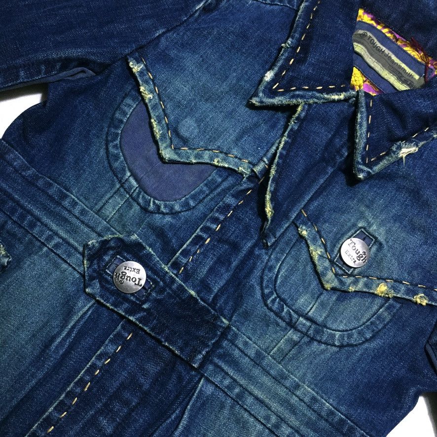 Japanese Brand Touch Jeansmith Rugged Denim Trucker Jacket Size XS / US 0-2 / IT 36-38 - 4 Thumbnail