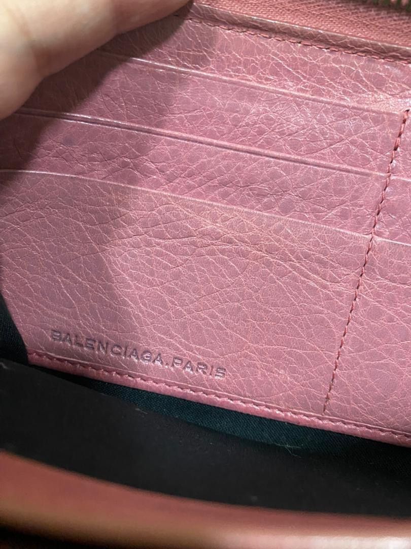 Balenciaga Balenciaga Paris Classic Long Zip Wallet – Pink Size ONE SIZE - 4 Thumbnail