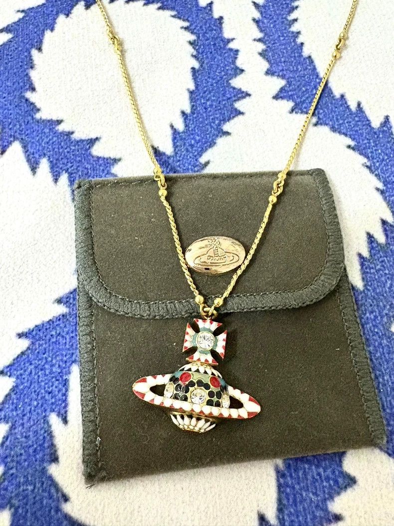 Vivienne Westwood Vivienne Westwood Antique Saturn gabrilla ceramic necklace Size ONE SIZE - 1 Thumbnail