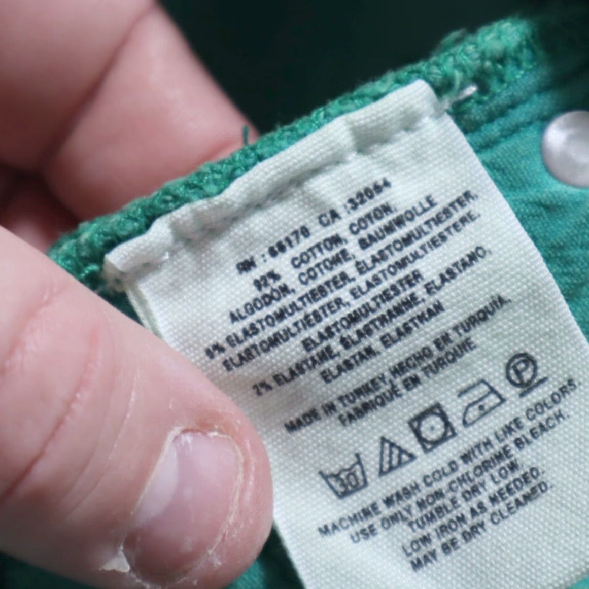 Vintage Pilcro and the Letterpress Stretch Mid-Rise Skinny Denim Jeans Green Women's 30 Size 30" / US 8 / IT 44 - 7 Thumbnail
