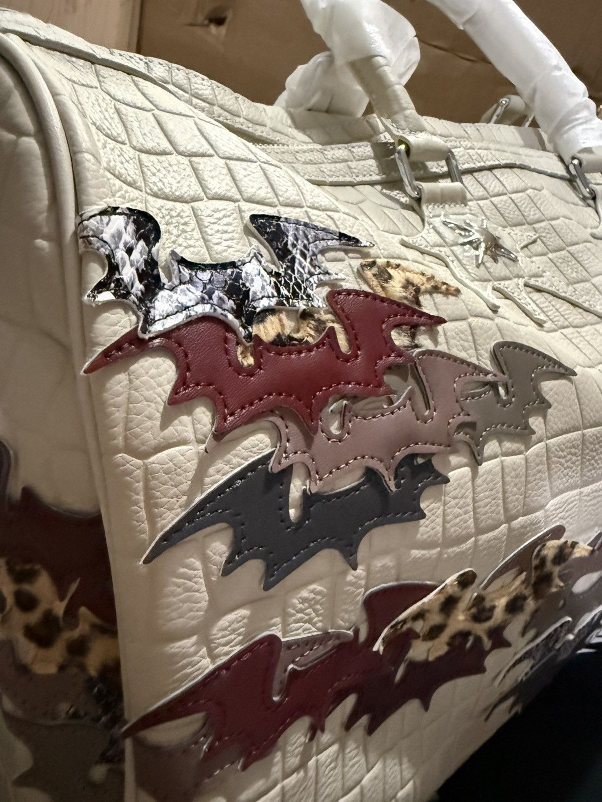 Other Kill Tec Duffle Bag Crocodile Patchwork Cream 99/100 Size ONE SIZE - 8 Thumbnail