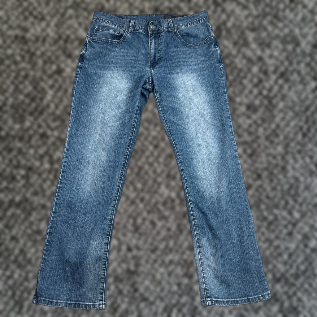 Vintage VINTAGE TK AXEL Men's Jeans Slim Straight Blue 36x32 Regular Denim 5-Pocket Stretch Casual Mens Size US 36 / EU 52 - 1 Thumbnail