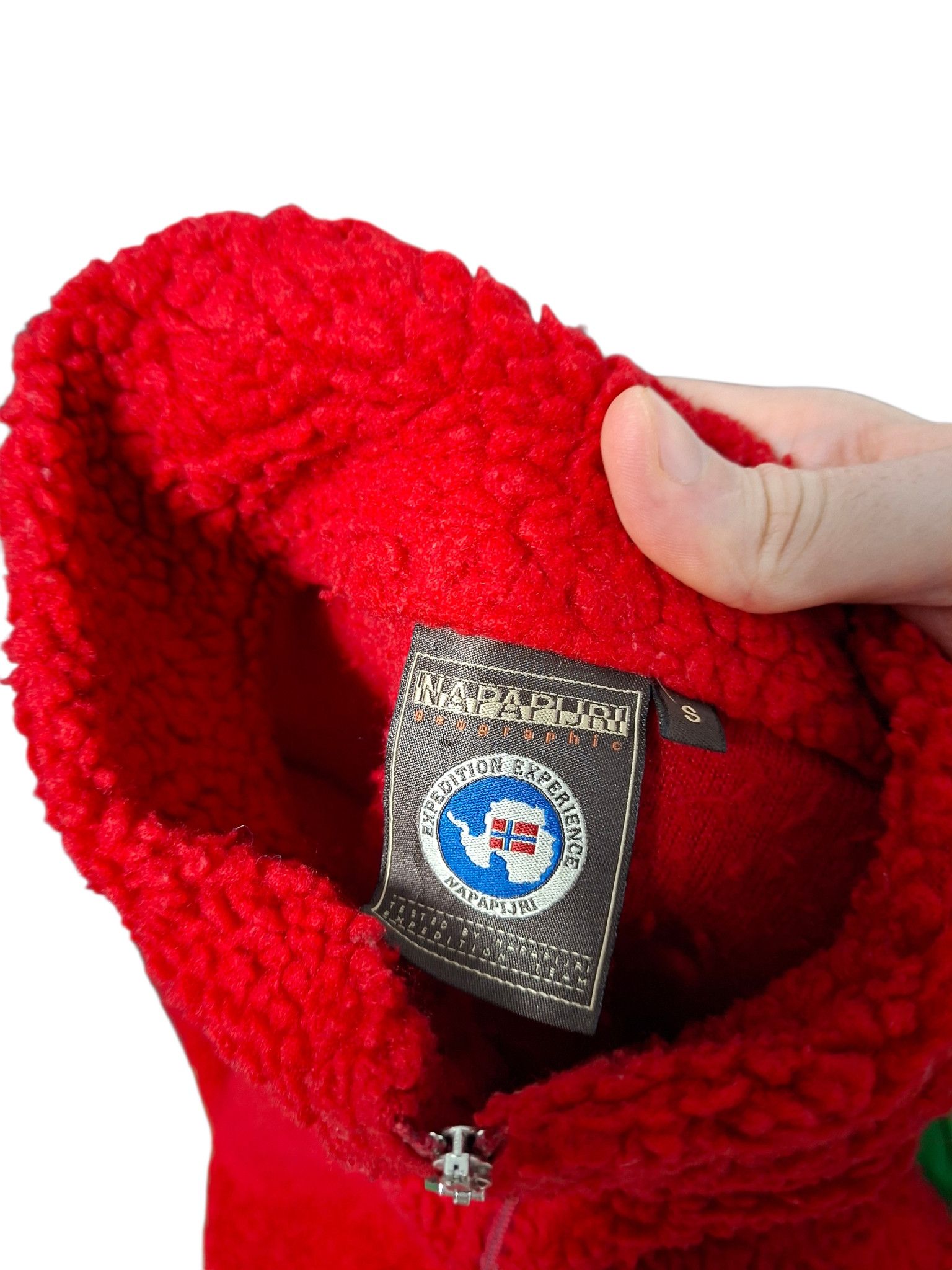Napapijri NAPAPIJRI VINTAGE BIG LOGO NORWAY FLAG FLEECE 1/3 SWEATSHIRT Size US S / EU 44-46 / 1 - 6 Thumbnail