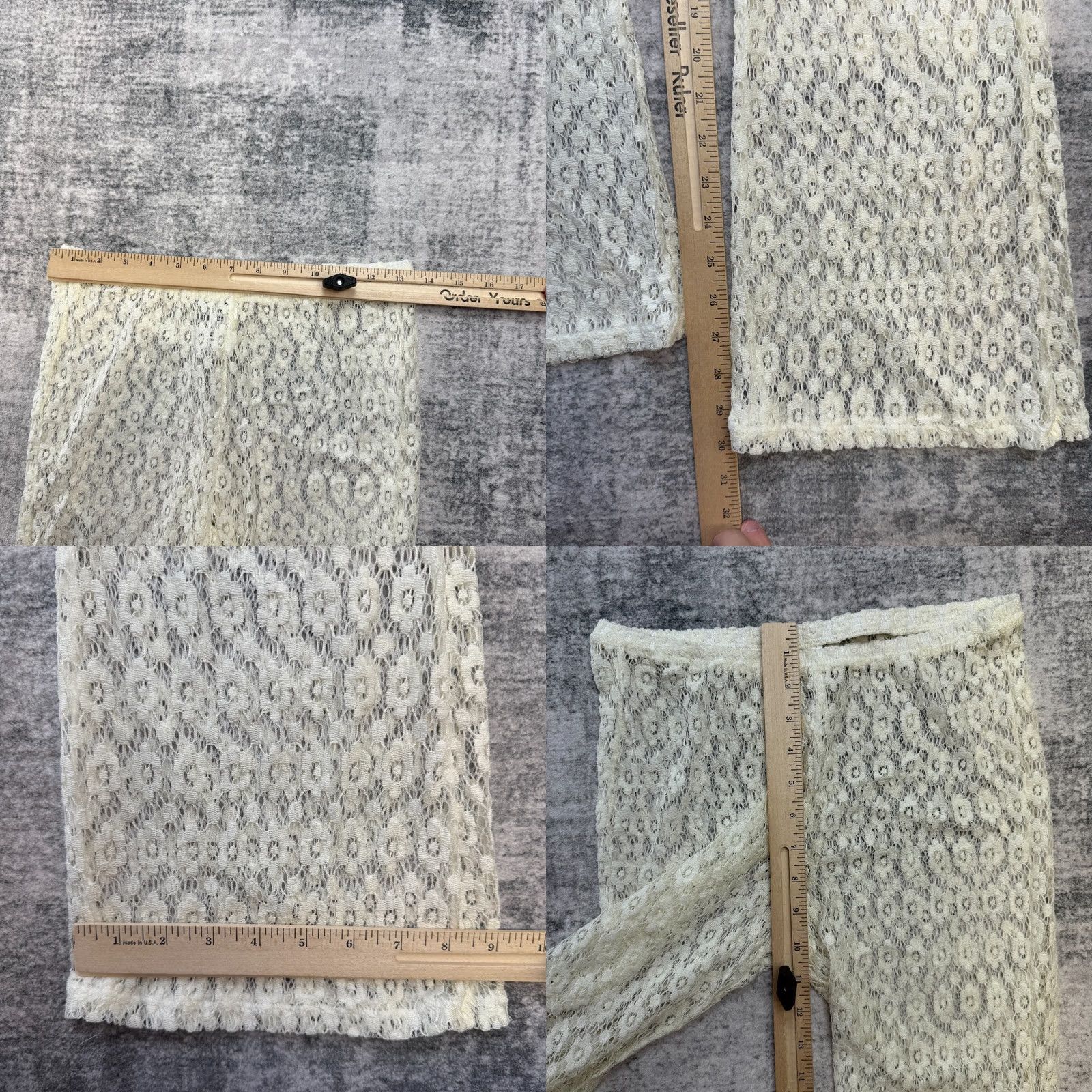 Forever 21 Womens Ivory Lace Pants Size M Flared Boot Cut Chino Festival Boho FOREVER 21 Pants Womens Size 32" / US 10 / IT 46 - 8 Thumbnail