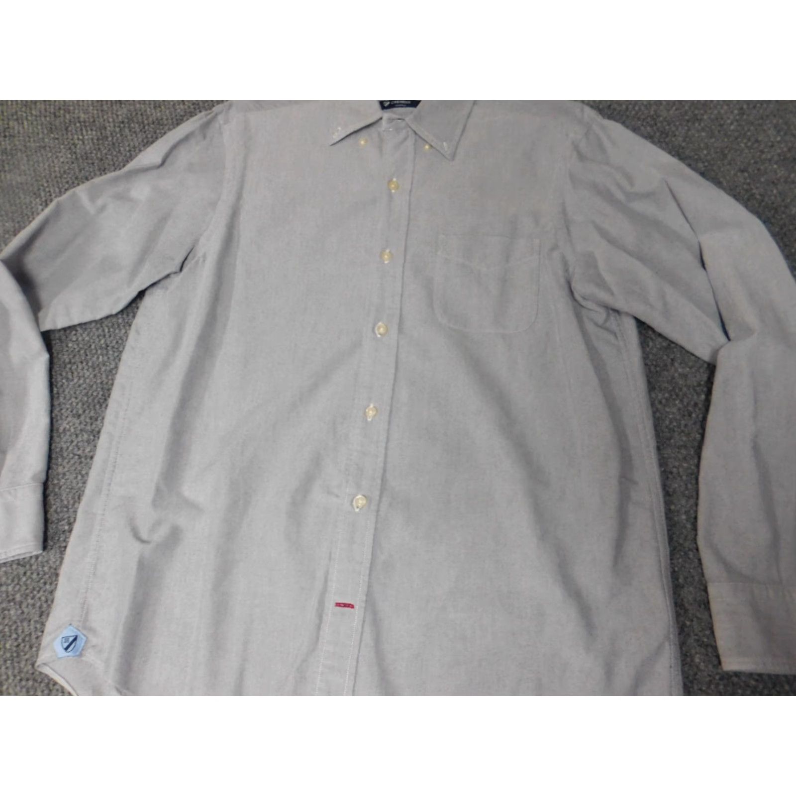 Cremieux Cremieux Mens Shirt M Gray Button-Up Collared Long Sleeve Knit Cotton Classic Signature Collection Regular Size US M / EU 48-50 / 2 - 2 Thumbnail