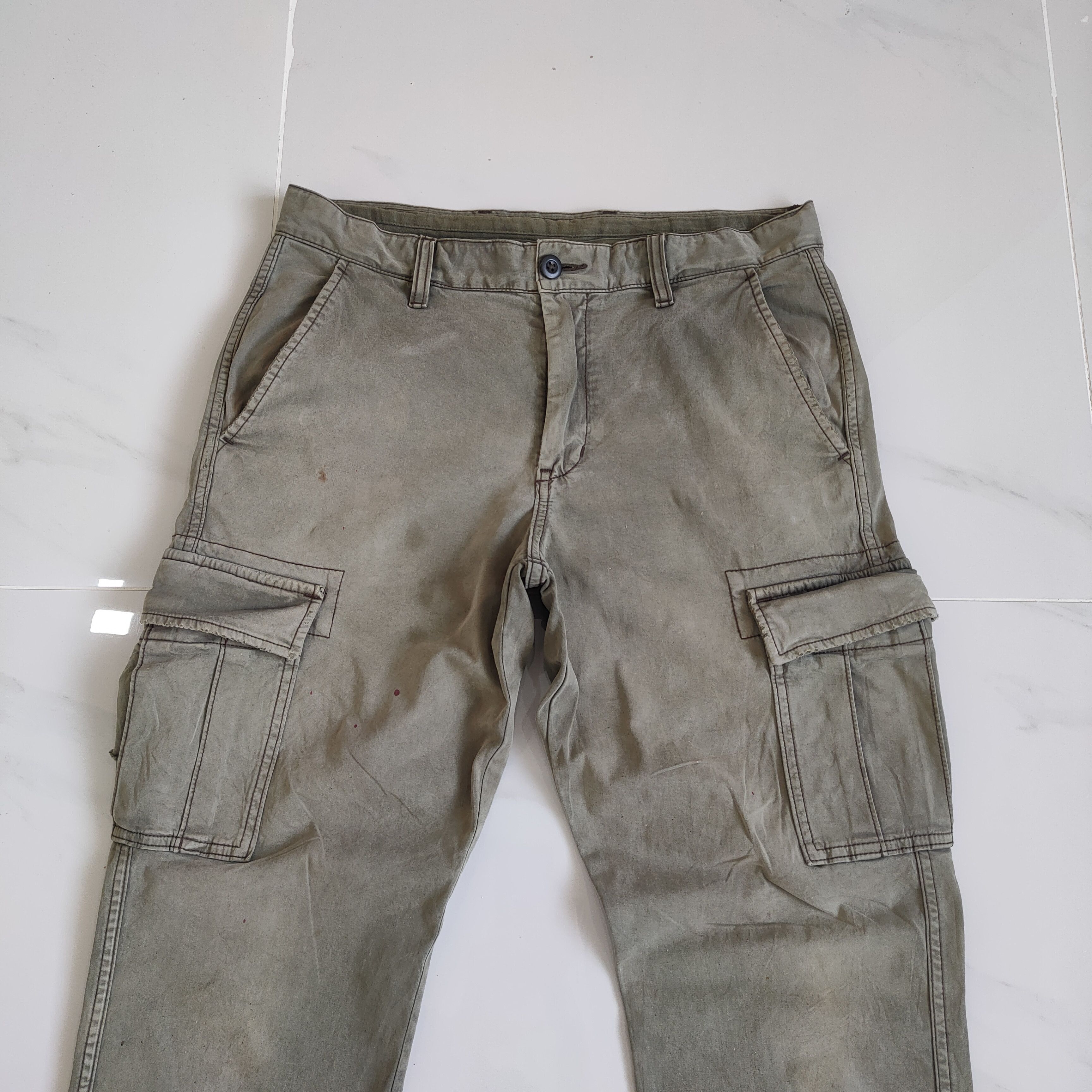 Japanese Brand VINTAGE JAPANESE FADED WORKWEAR CARGO PANTS Size US 31 - 2 Thumbnail