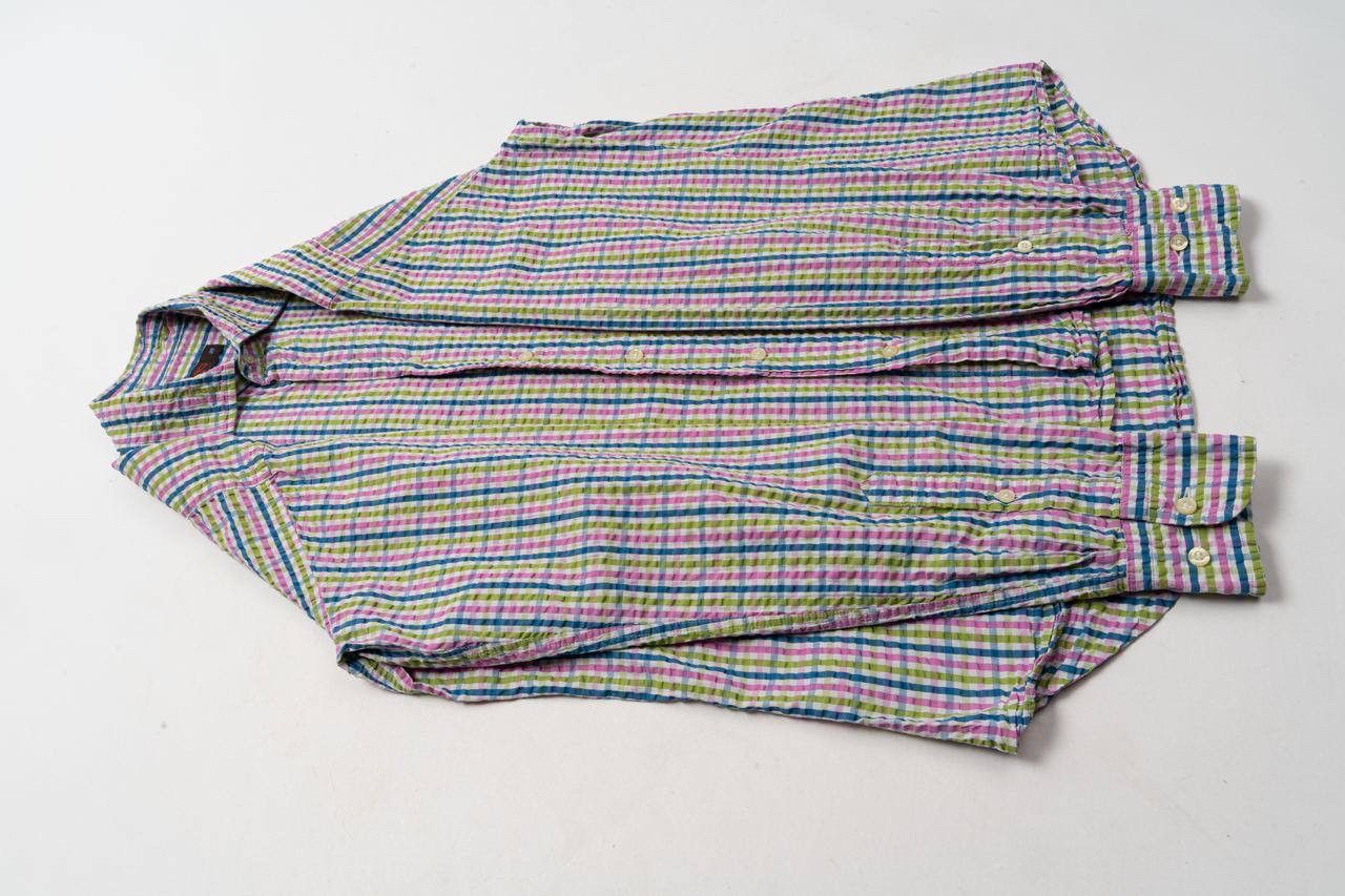 Etro 🔵ETRO Italy 39 Multicolour Check Bottom Up Shirt Made Italy Size US M / EU 48-50 / 2 - 10 Thumbnail