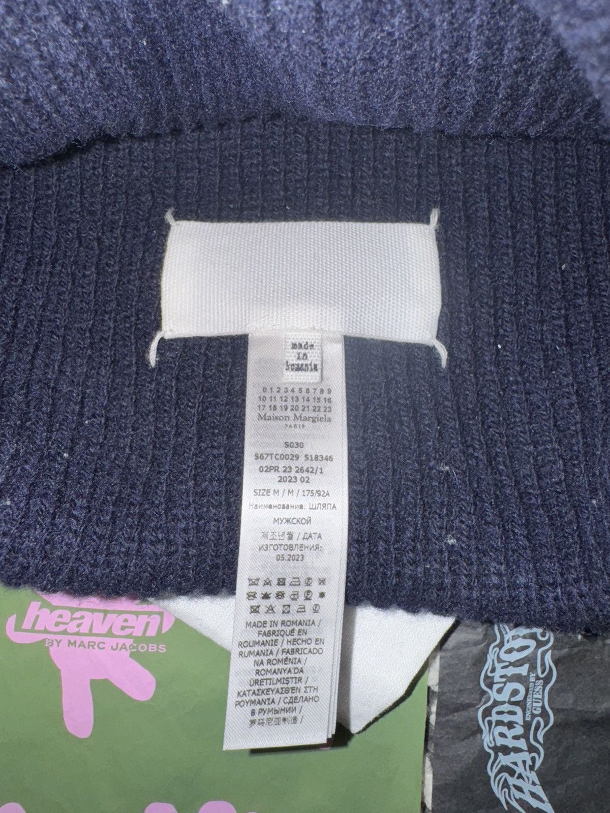 Maison Margiela Maison Margiela Navy Wool Knit Balaclava Size ONE SIZE - 2 Thumbnail