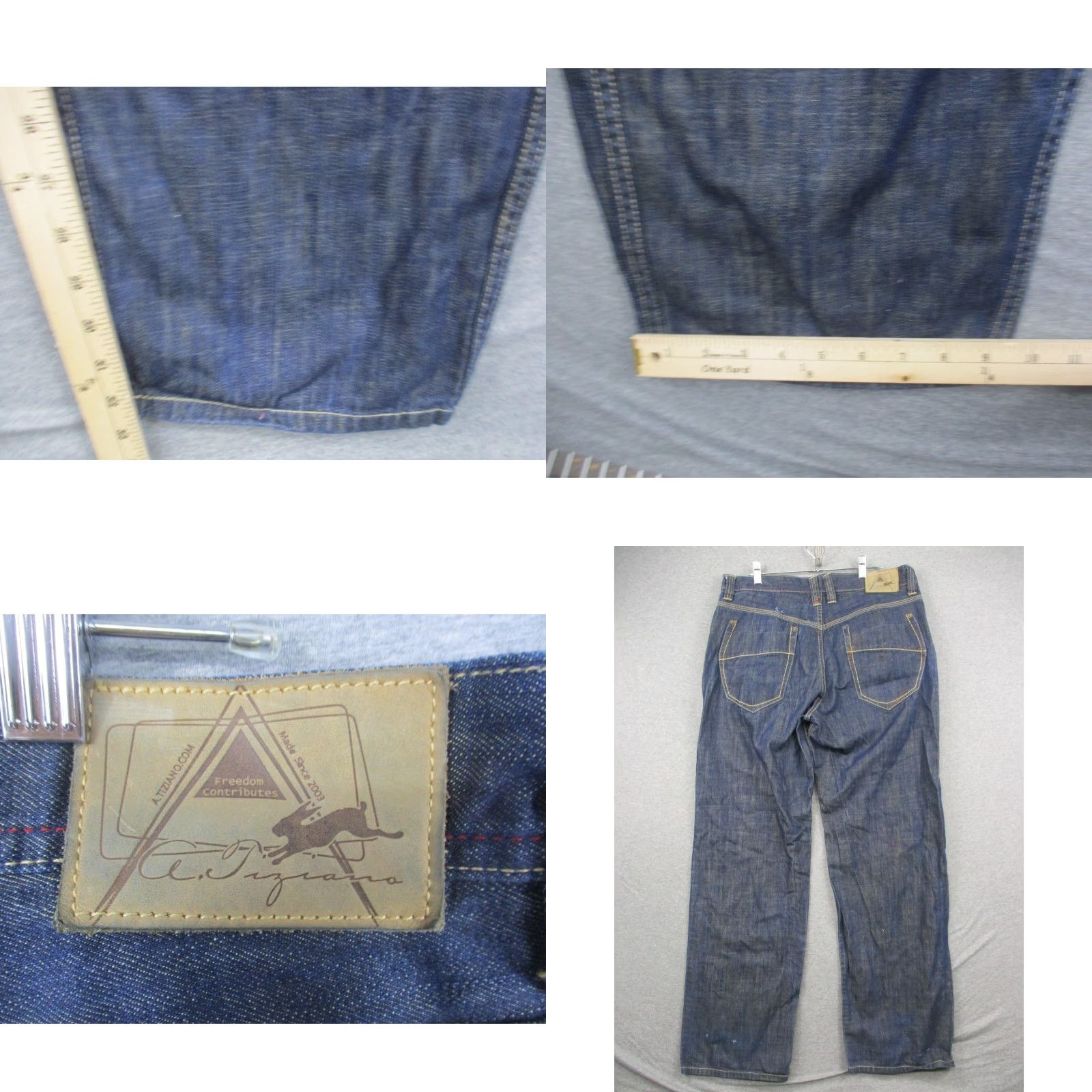 Vintage A Tiziano Andrew Distressed Jeans Original Series 36 Baggy Wide-Leg Y2K Unisex Adults 36 Almond Jeans Hip Hop Distressed 32 Inseam Mens Size US 36 / EU 52 - 8 Thumbnail