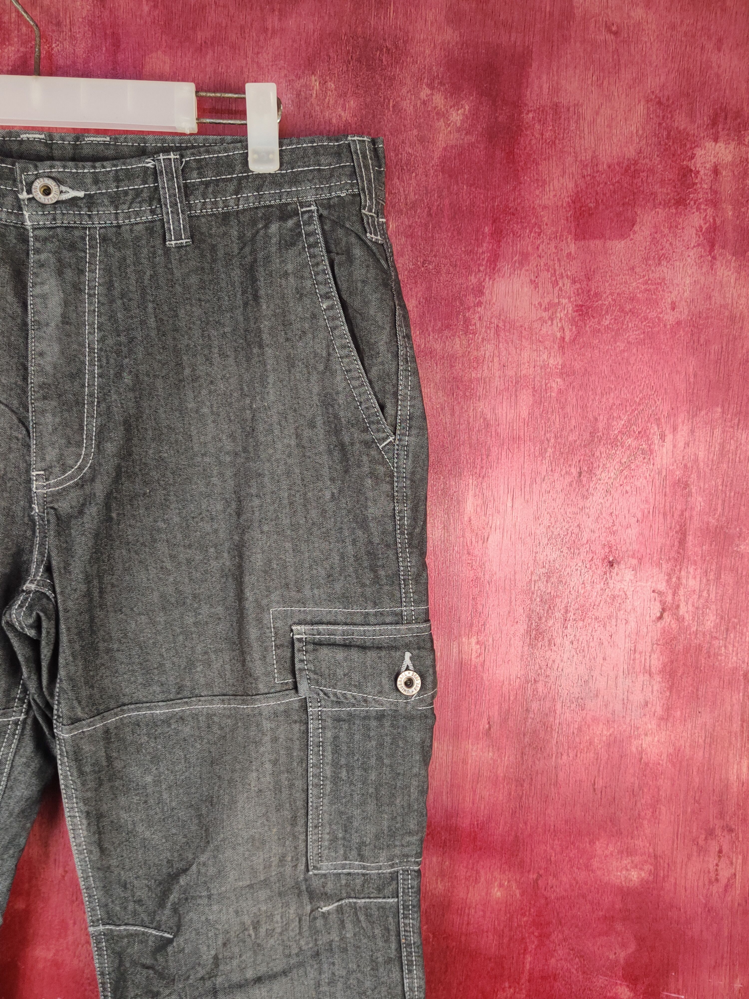 Japanese Brand Dogman Black Faded Multipocket Soft Jeans #S1877 Size US 35 - 5 Thumbnail