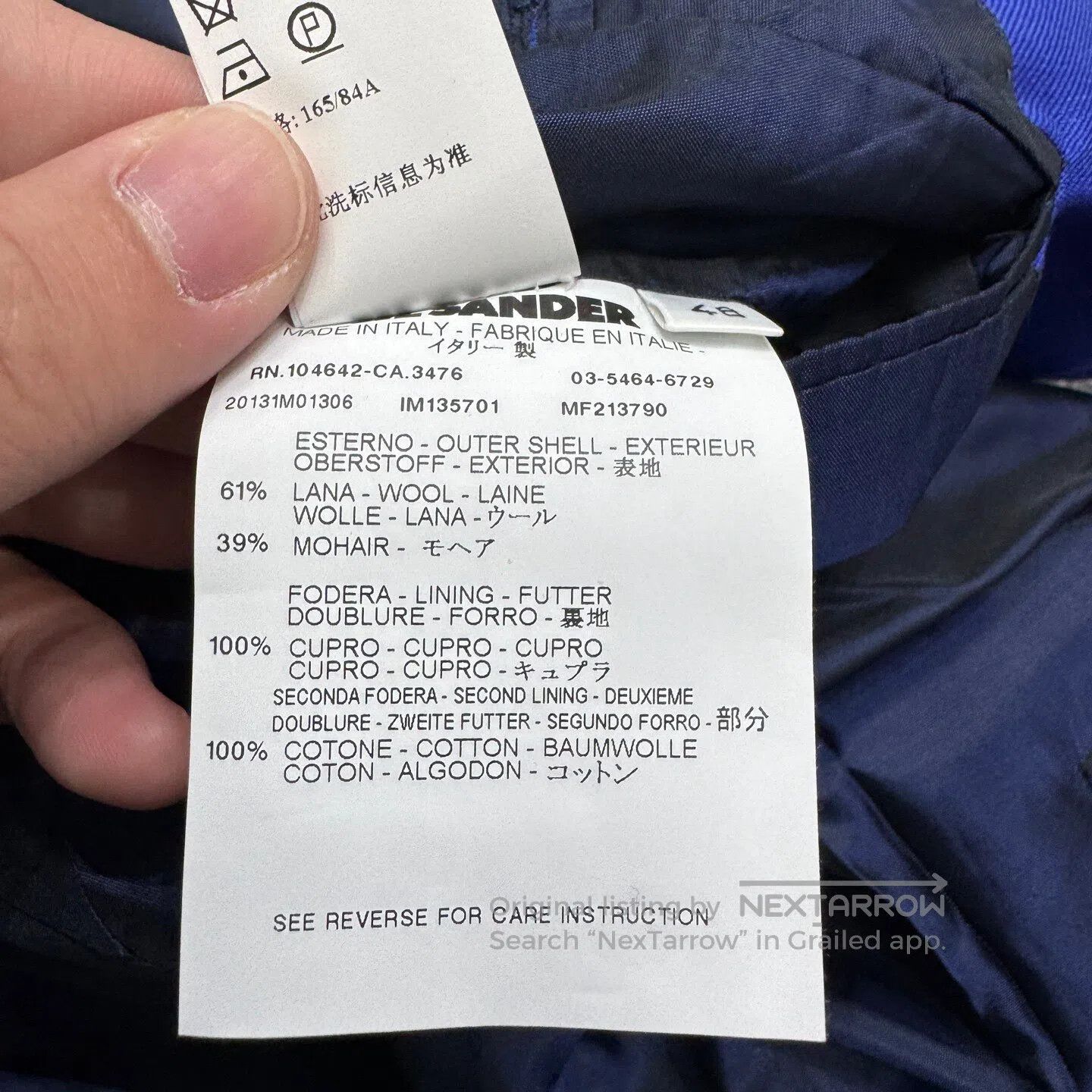 Jil Sander Jil Sander Ma Hai Mao wool-blend wool suit jacket| Size 46R - 5 Thumbnail