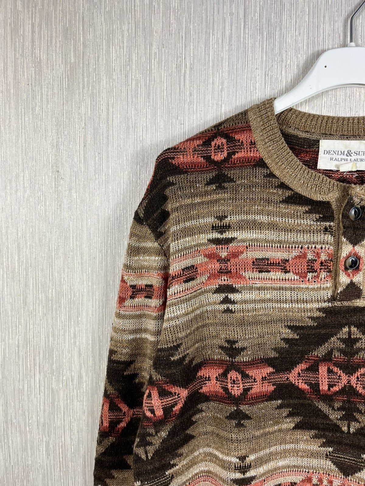 Denim & Supply Ralph Lauren × Ralph Lauren Vintage Ralph Lauren Aztec Navajo native patterned sweater Size US M / EU 48-50 / 2 - 5 Thumbnail