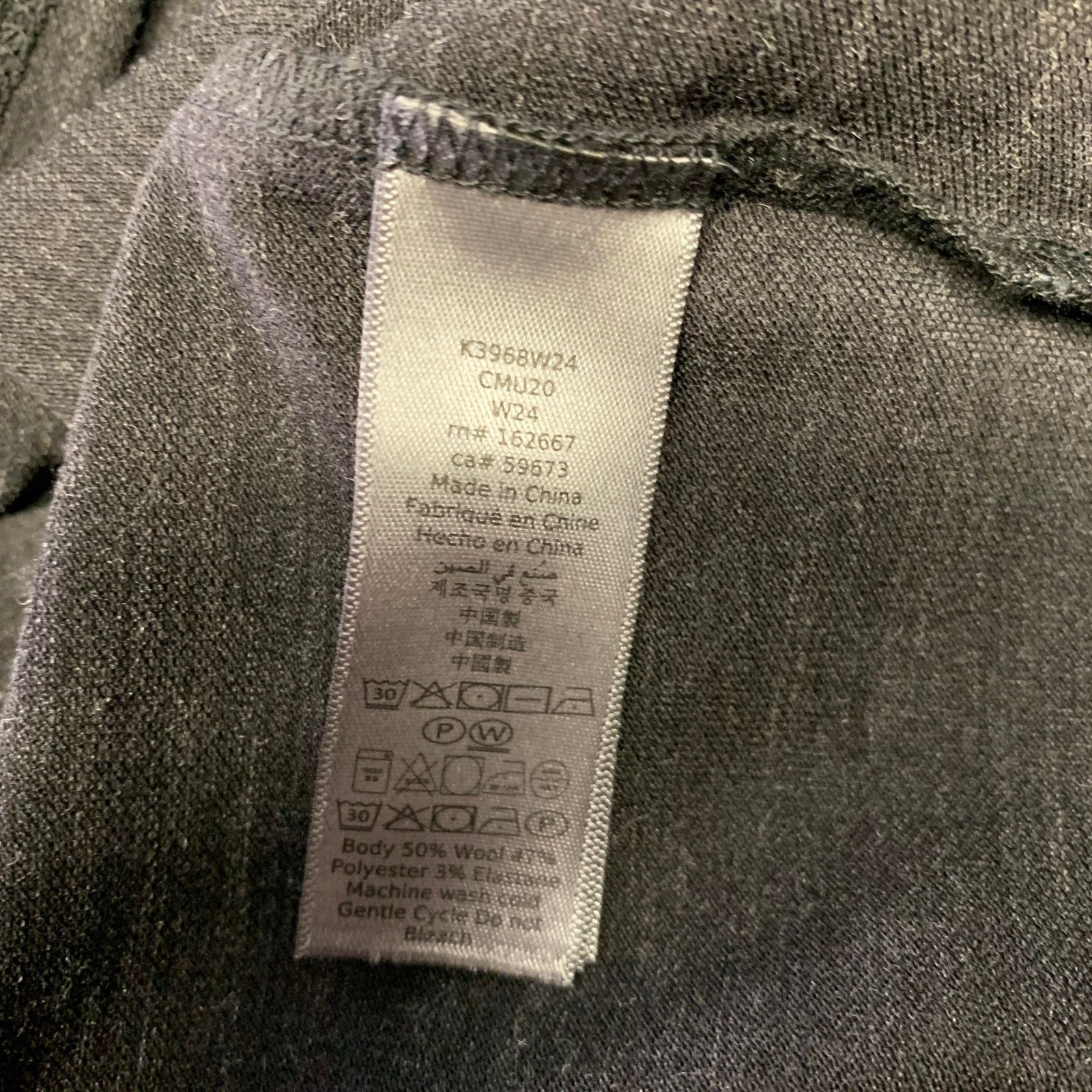John Varvatos JOHN VARVATOS Size L Black Heather Wool Blend Long Polo Size US L / EU 52-54 / 3 - 5 Thumbnail