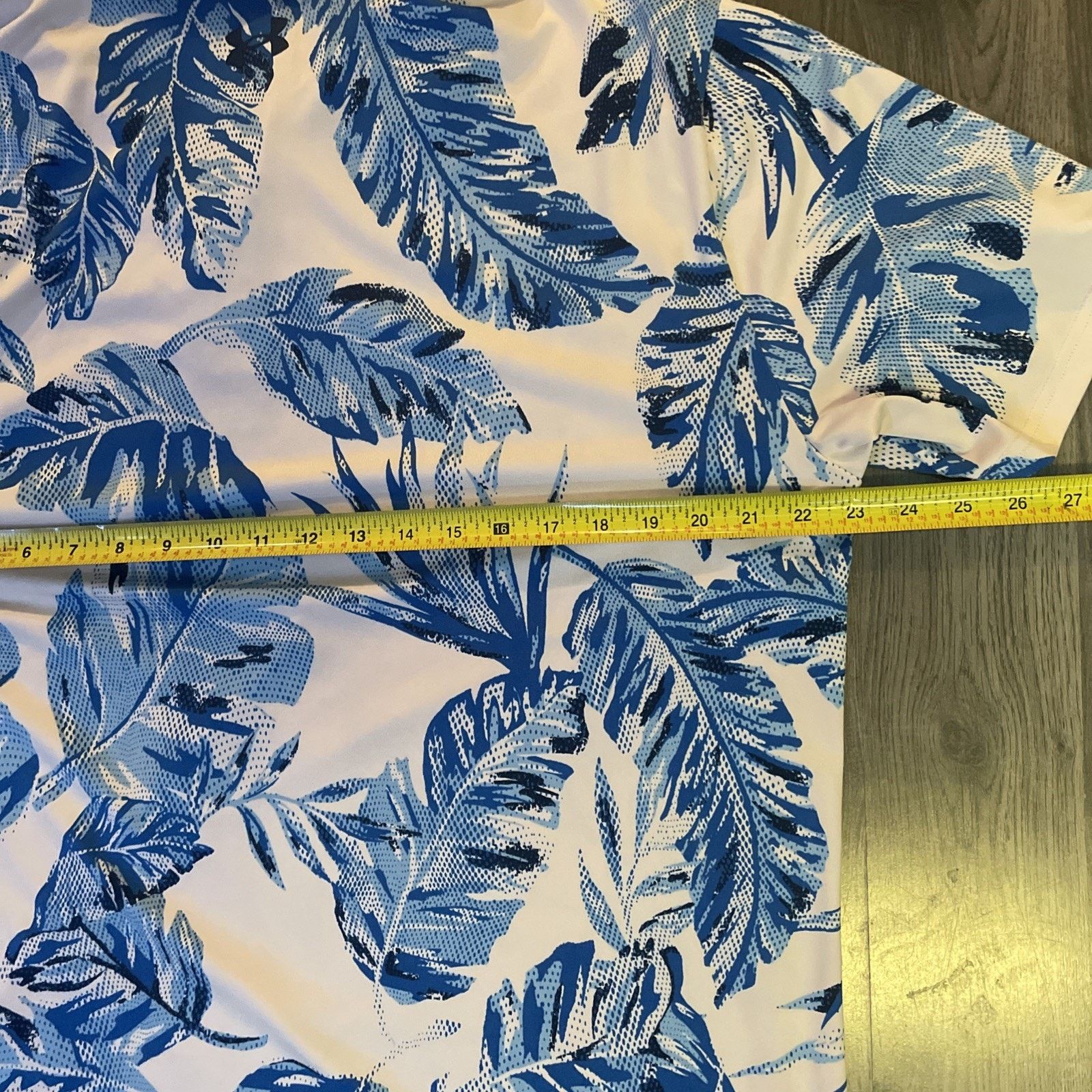 Under Armour Under Armour Hawaiian Golf Polo Shirt Mens XL Blue Floral Size US XL / EU 56 / 4 - 6 Thumbnail