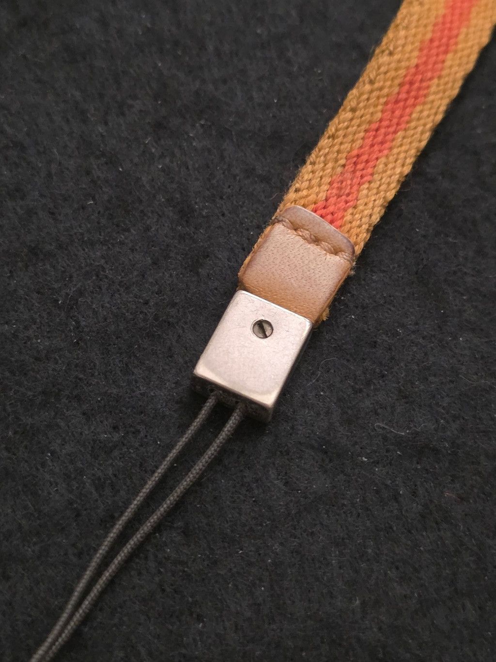 Gucci Vintage 90s Gucci Web Stripe Canvas Phone Strap Charm Size ONE SIZE - 5 Thumbnail