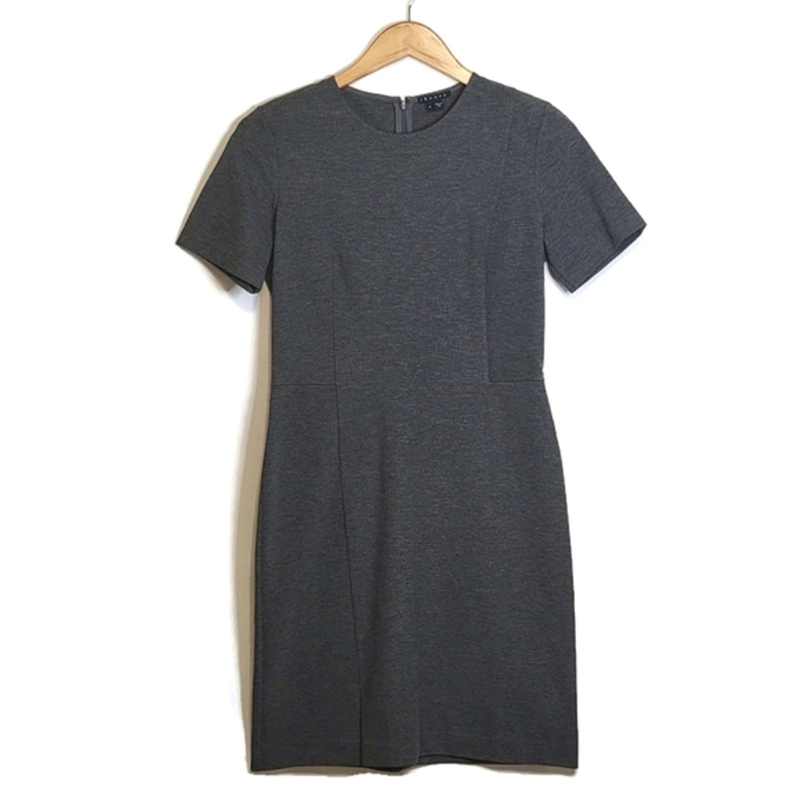 Theory Theory Gray Ponte Sheath Dress Minimalist Tailored XS Size 6 Size M / US 6-8 / IT 42-44 - 15 Thumbnail
