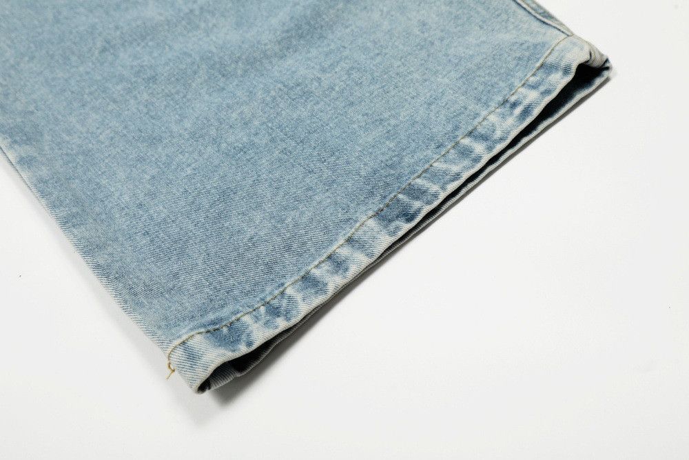 Vintage American star embroidered pocket denim curved jeans Size US 32 / EU 48 - 5 Thumbnail