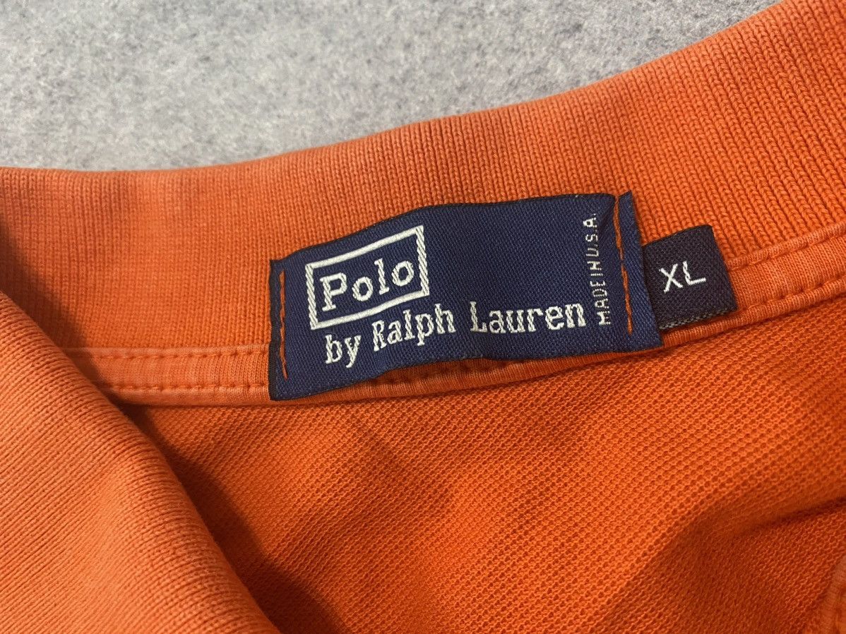 Polo Ralph Lauren × Ralph Lauren × Vintage Vintage Polo Ralph Lauren Orange 🍊 Polo Shirt Big Pony Size US XL / EU 56 / 4 - 7 Thumbnail