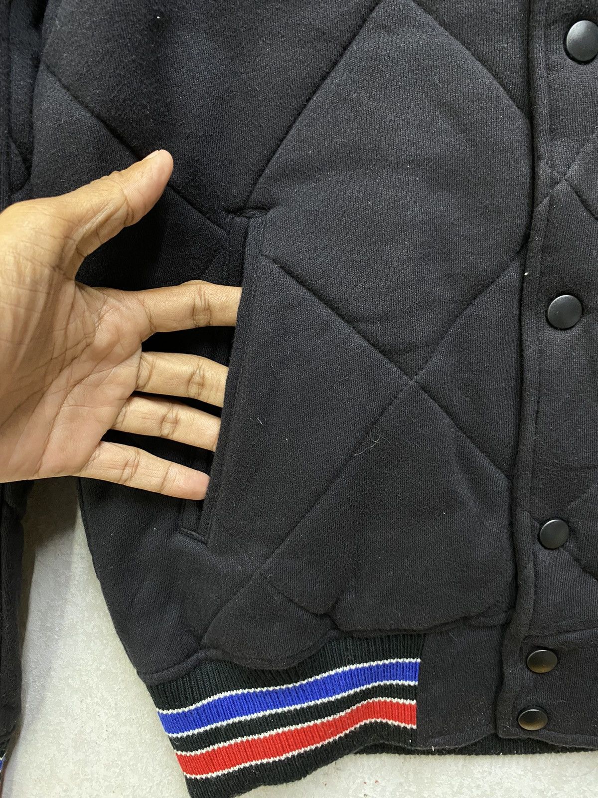 Japanese Brand Real B Voice Varsity Jacket Hoodie Button Up Quilted Jacket Size US M / EU 48-50 / 2 - 7 Thumbnail